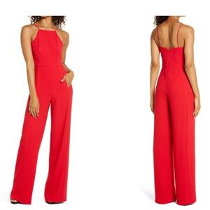 Black Halo Joaquin Sleeveless Wide-Leg Jumpsuit